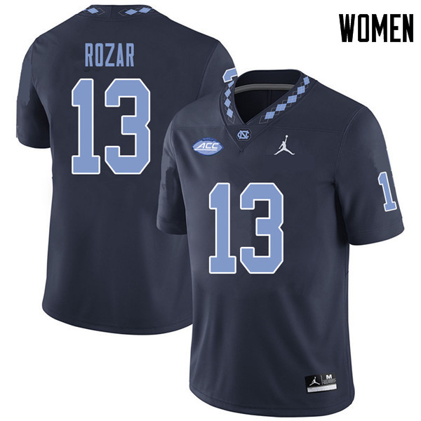 Jordan Brand Women #13 Caleb Rozar North Carolina Tar Heels College Football Jerseys Sale-Navy